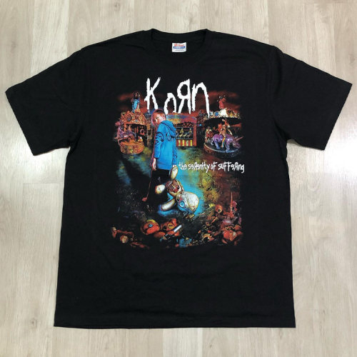 短袖T恤男女科恩乐队宽松印花