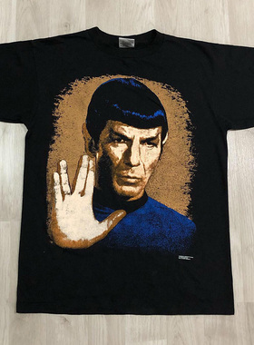 Star Trek星际迷航人像印花短袖美式复古VTG高街休闲潮牌纯棉T恤