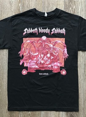 black Sabbath黑色安息日金属乐队短袖美式复古高街潮牌纯棉t恤男