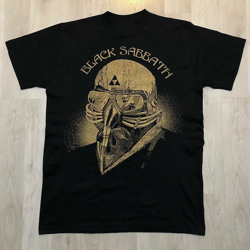 短袖t恤vtg复古摇滚黑色安息日