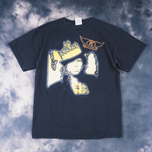 Aerosmith史密斯飞船乐队美式复古摇滚短袖vibe高街潮牌纯棉t恤男