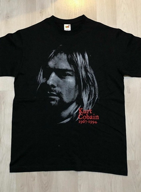 致敬涅槃乐队KurtCobain科特柯本美式复古VTG高街潮牌纯棉短袖t恤