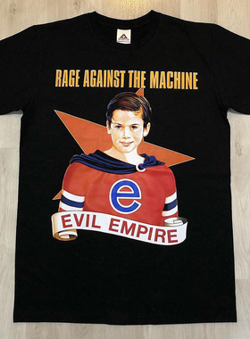 Rage Against the Machine反抗机器乐队美式复古VTG高街短袖T恤男