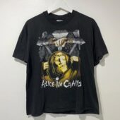 Alice VTG高街潮牌T恤 复古摇滚短袖 Chains爱丽丝囚徒乐队美式