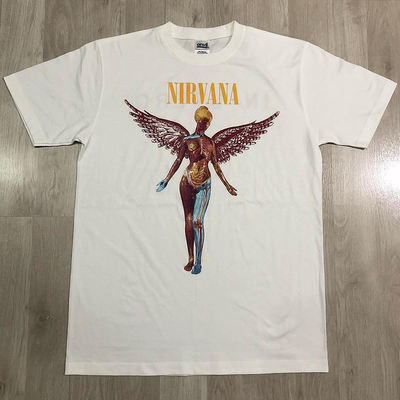 涅槃乐队天使复古高街棉短袖T恤