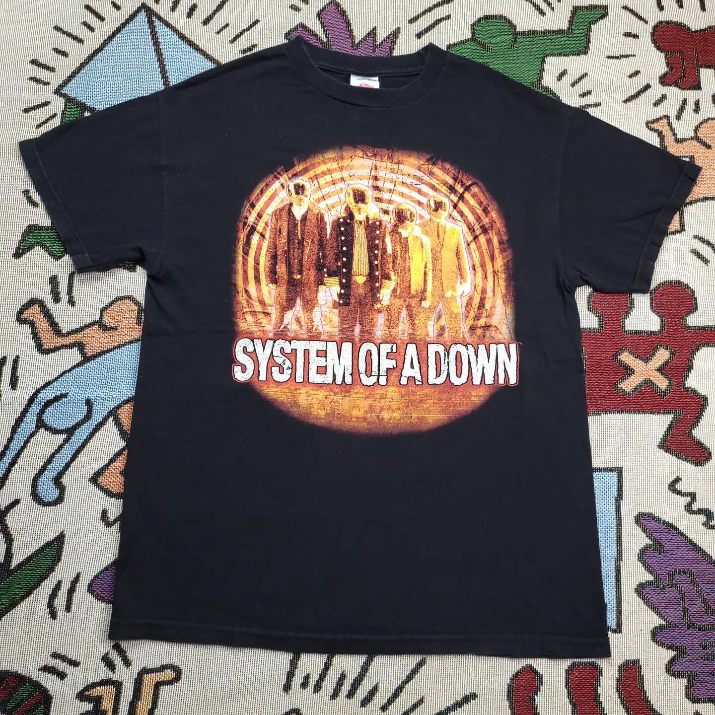 System of a Down另类金属乐队美式复古vintage高街潮流短袖T恤棉