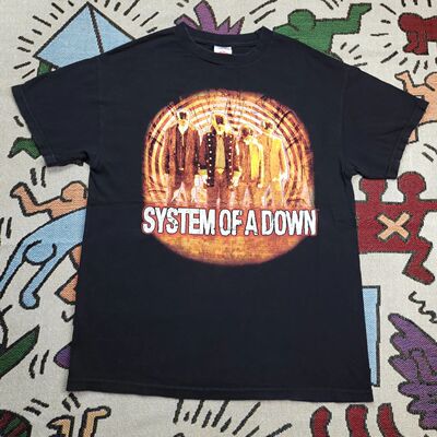 System of a Down另类金属乐队美式复古vintage高街潮流短袖T恤棉