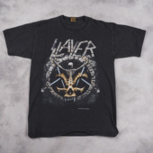 Slayer杀手乐队激流金属美式 复古潮流白墨直喷短袖 Archive高街T恤