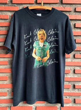 MKSZY穿裙子的柯本Kurt Cobain vintage tee美式复古短袖T恤半袖