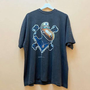 史努比狗狗Snoop Dogg西海岸匪帮说唱短袖vintage高街潮牌古着T恤