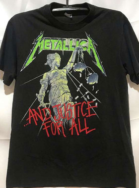 METALLICA重金属印花街头短袖潮牌复古小众oversize重磅棉T恤男女