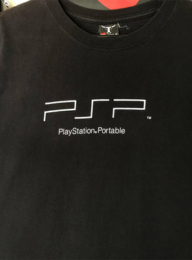 Playstation游戏机周边纯棉简约字母印花短袖oversize纯棉男女T恤