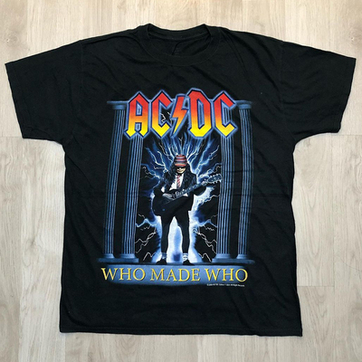 ACDC乐队摇滚短袖VTG复古纯棉T恤