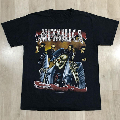 Metallica金属乐队骷髅头短袖T恤