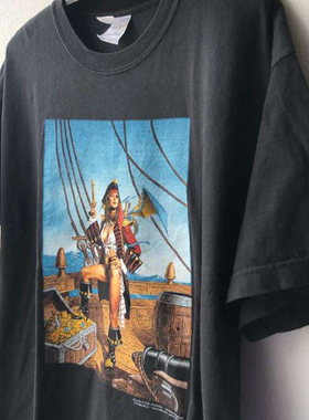 野蛮的心SavageHearts欧美潮牌短袖漫画人像oversize质感潮流T恤