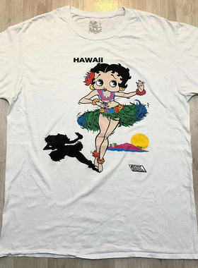 Betty Boop贝蒂娃娃卡通动漫印花短袖美式复古vintage高街纯棉T恤