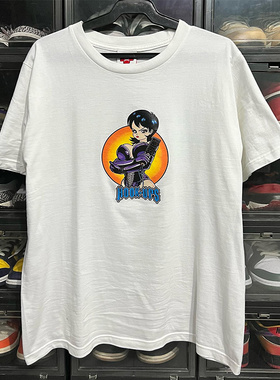 hook-ups滑板卡通印花短袖T恤CityBoy日系休闲潮牌简约纯棉半袖男