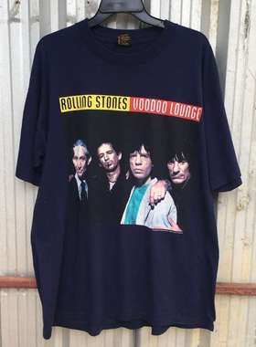 The Rolling Stones滚石乐队欧美复古摇滚VTG高街潮牌质感短袖T恤