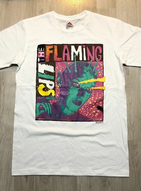 The Flaming Lips烈焰红唇乐队美式复古chic嘻哈潮牌纯棉短袖t恤