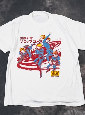 Sonic Youth音速青年摇滚乐队美式复古vintage高街潮牌短袖T恤男