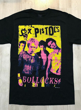 Sex Pistols性手枪朋克摇滚乐队短袖欧美复古bf风高街潮牌落肩t恤