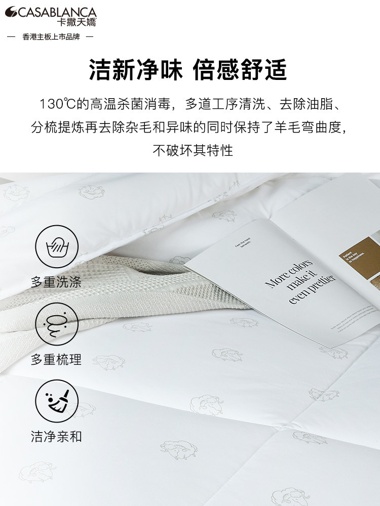 CASSATIANJIAO 양모 겨울 두꺼운 이불 호주 양모 충전 부드러운 겨울 이불 편안한 이중 겨울 두꺼운 이불