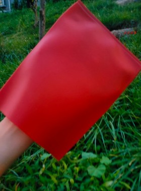 红色硅胶叶子烟收纳袋贵州旱烟烟袋柔软21*15cm老人烟袋送皮筋