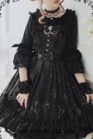 November Sakura Night lolita Gilded Constellation Star Code, small high-waisted normal waist JSK retro dress thumbnail 2