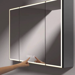 非标定做铝合金智能镜柜门工厂定制洗手间多功能浴室镜柜门框来图