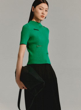 LIYIHAN 不规则切割毛衫 Y233M03240