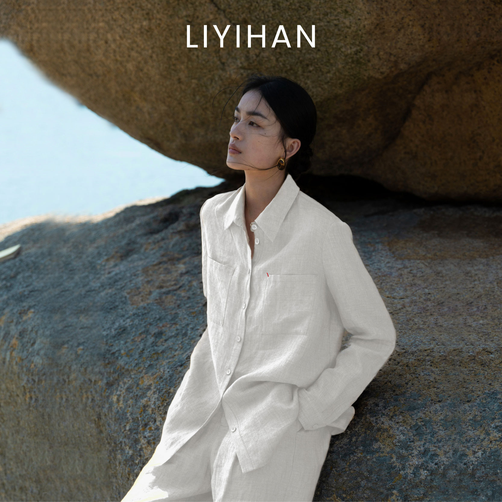 LIYIHAN新通勤亚麻宽松衬衫防晒