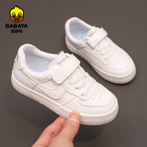 芭芭鸭儿童板鞋透气秋季