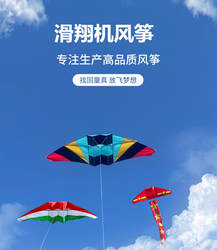 淘淘乐新款滑翔机风筝大型成人伞布风筝抗大风微风易飞潍坊风筝