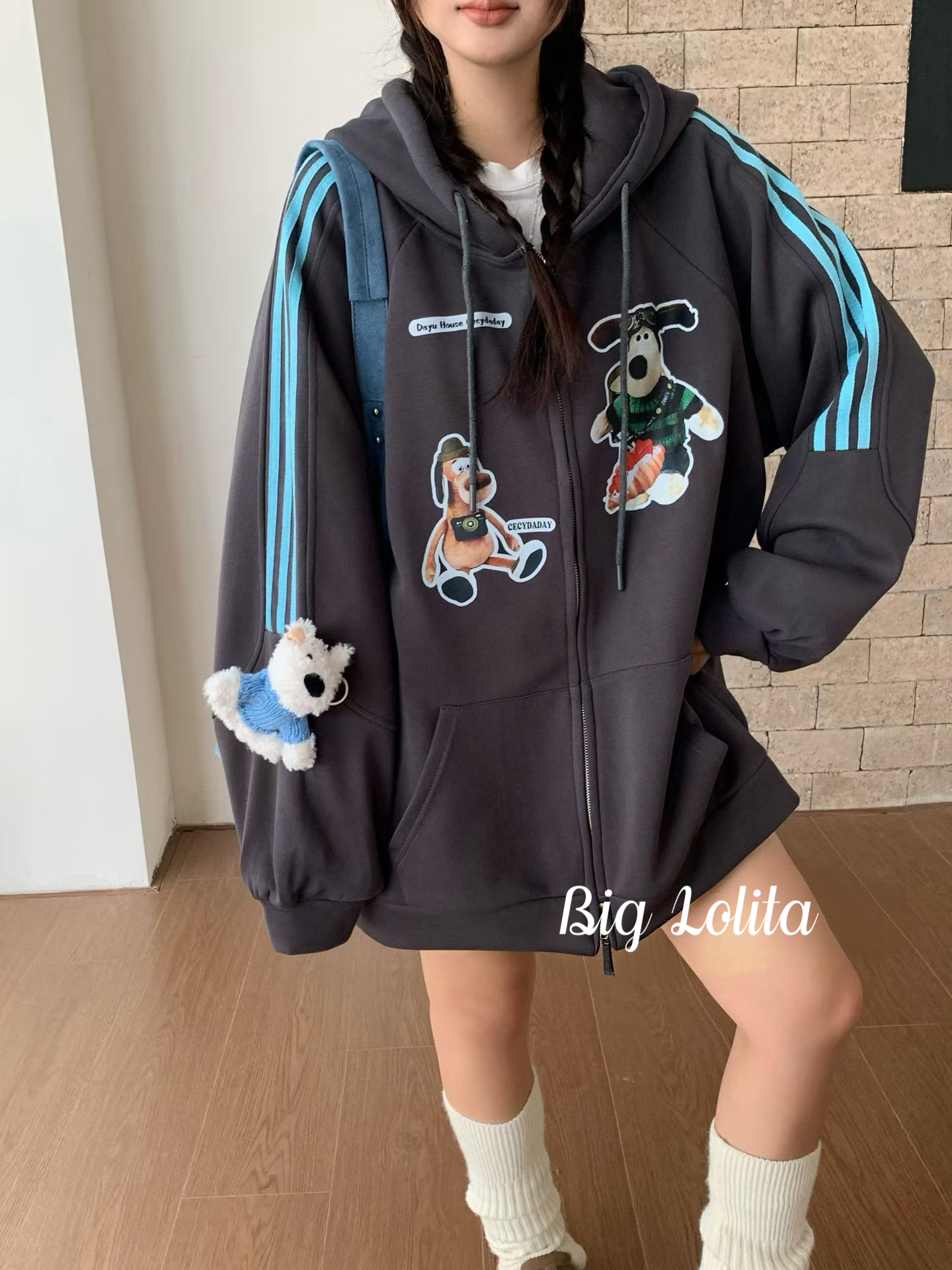 送玩偶！大码加绒加厚卫衣女2025新款秋冬装胖MM上衣外套200斤