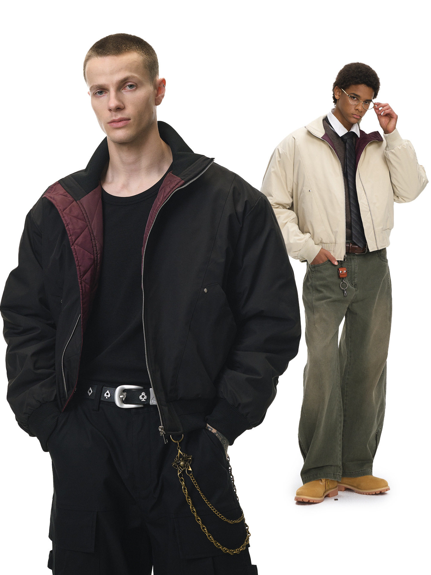 万事俱备|立领飞行夹克25冬季新品Cleanfit解构剪裁立领棉服外套