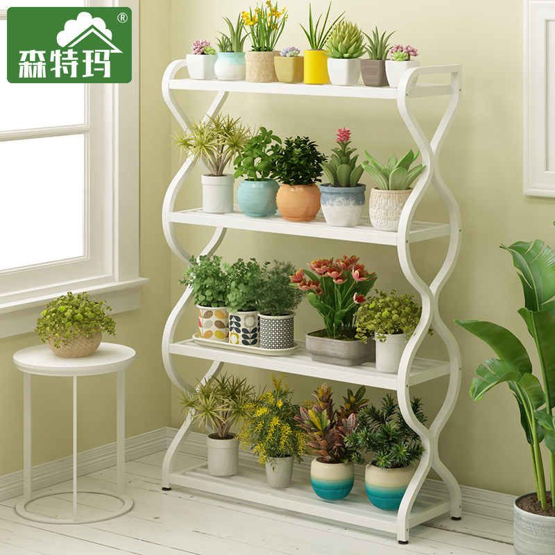 铁艺花架子多层室内阳台置物多肉绿萝悬挂盆栽架吊兰客厅落地欧式
