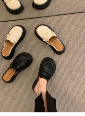 半拖鞋女夏季外穿小众穆勒凉拖鞋