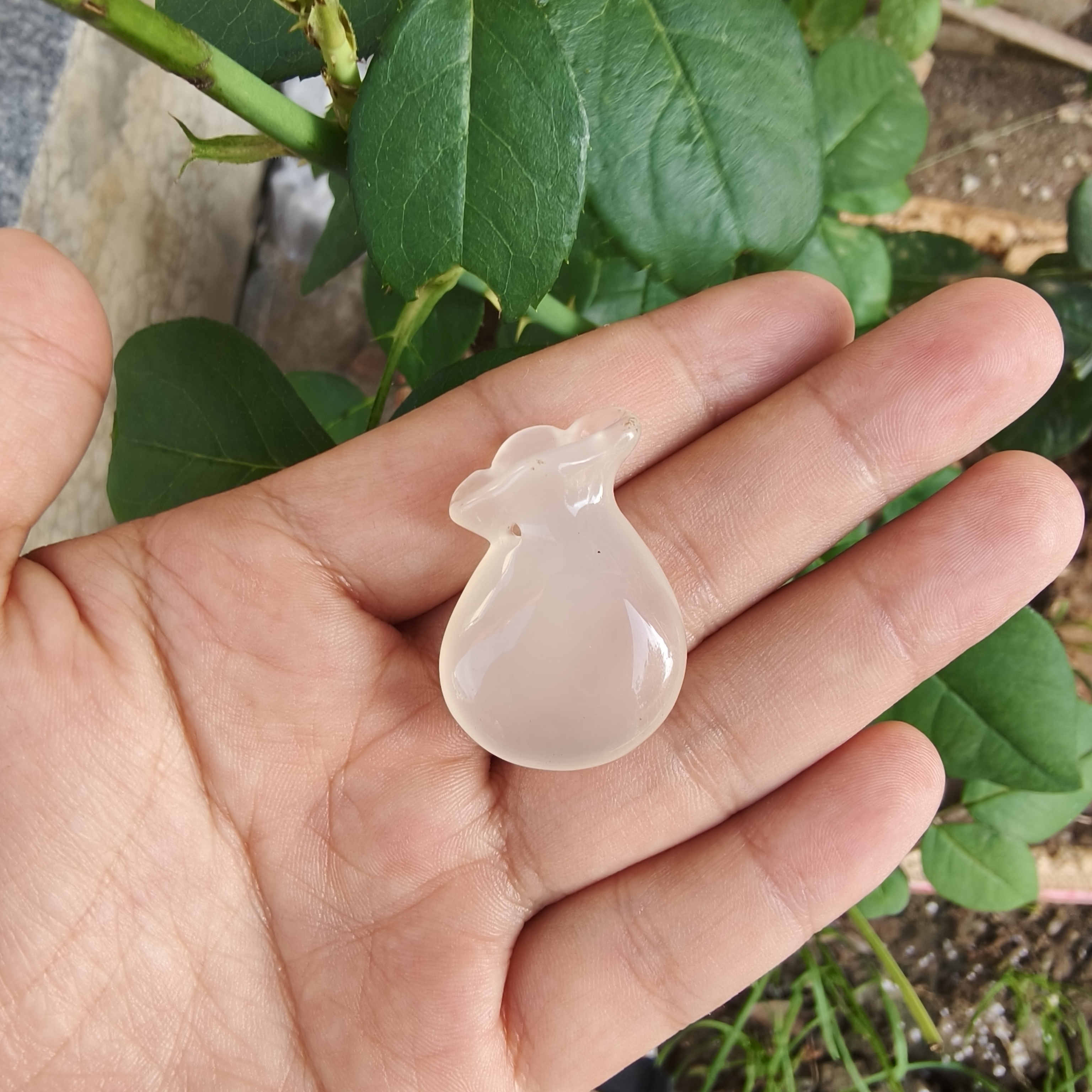 实拍天然冰种玉髓福袋钱袋玉葫芦吊坠四季豆福豆玉石挂件项坠玉佩