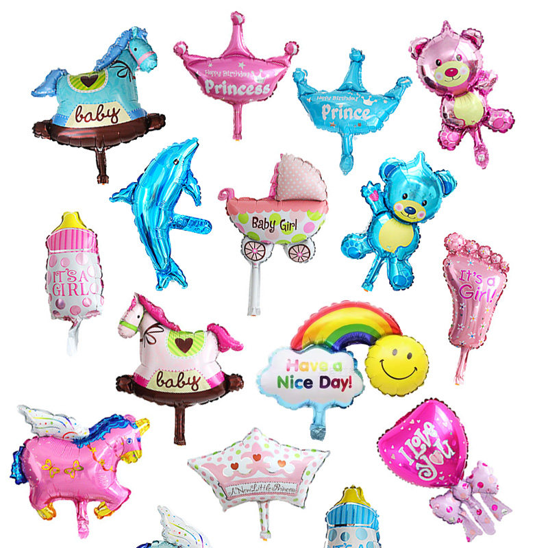 新品卡通迷你铝膜气球儿童生日派对房间酒店装饰婚礼婚庆布置玩具
