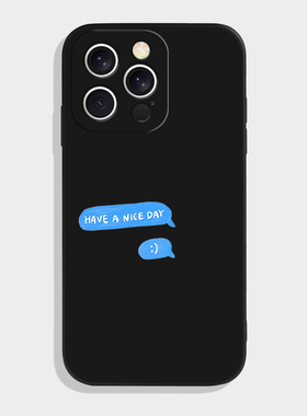 快乐满格 适用iphone苹果16promax黑色手机保护套外壳15文字趣味14简约磨砂ins风13华为mate70全包防摔pura80