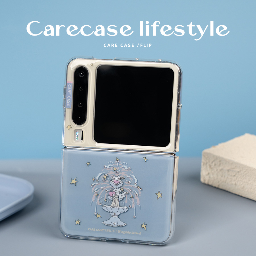 CARECASE 钻石喷泉手机壳 适用于华为Pura X 原创设计 卡通可爱 创意有趣 童趣少女心 防摔 简约ins