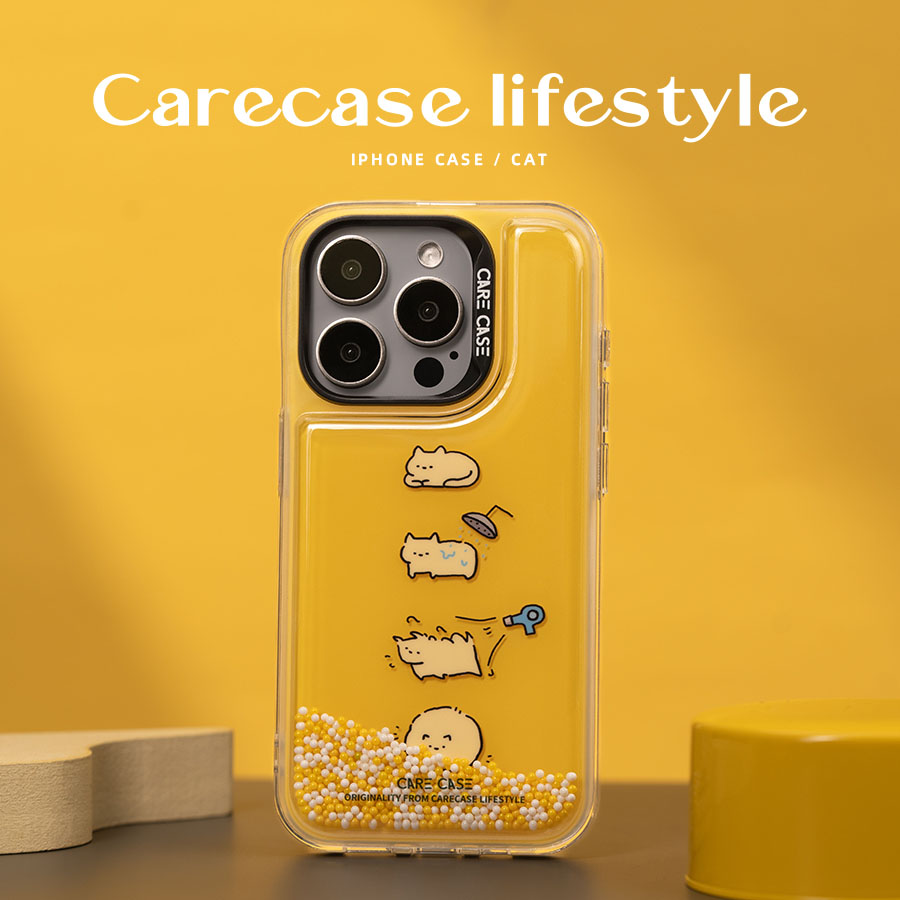 CARECASE烘干猫咪泡泡珠手机壳