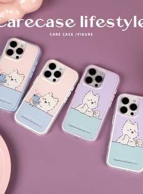 CARECASE 发小呆/逗小鸟二合一手机壳 适用于苹果iPhone17 16 15 14 Pro Max 可替换边框 童趣卡通 简约可爱