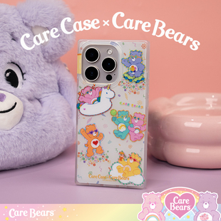 CARECASE 防摔 彩球庆祝小熊方形手机壳 Max CareBears联名 卡通可爱 适用于苹果iPhone17 Pro