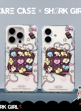 CARECASE x SharkGirl联名款 多趣巧克力盘四角挂孔手机壳 适用于苹果iPhone17 16 15 14 Pro Max 简约时尚