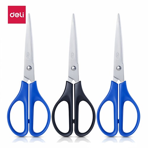 deli得力170mm通用学生办公剪刀