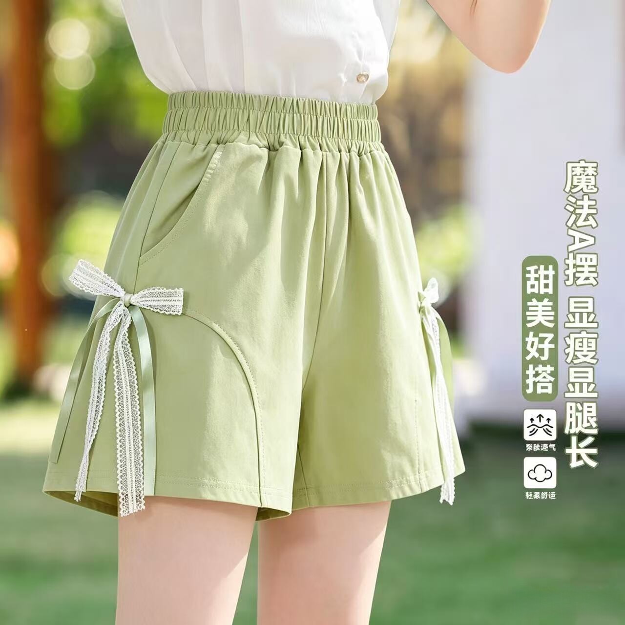 女童夏季短裤薄款外穿中大童休闲裤子学生版速干裤儿童宽松运动裤