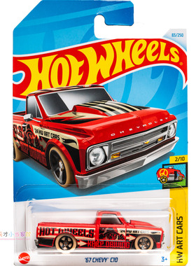 24年83号 '67 CHEVY C10 雪佛兰 红色 风火轮 HW ART CARS系列24N