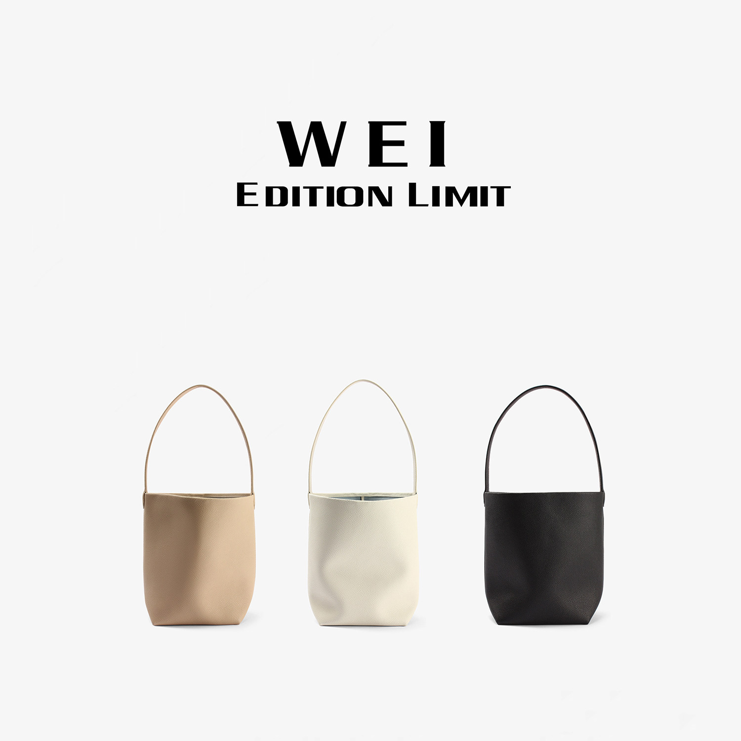 欧美时尚水桶包简约真皮大包包