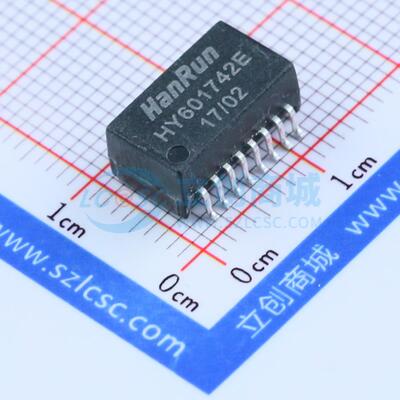 网口变压器 HY601742E SMD-16P,12.7x7.1mm 原装 电子元器件配单